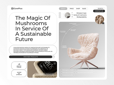 Website CarePlus UI|UX care comfort eco figma furniture landing page landingpage professional ui ui ux webpage website