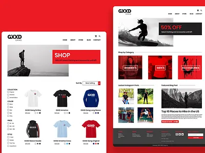 GXXD Gang Store branding ui web design