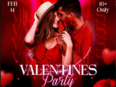 Happy Valentine's Day Flyer Design facebook flyer flyer design graphic design happy velntines day instagam flyer instagram ad instagramp motion graphics social media post valentines day