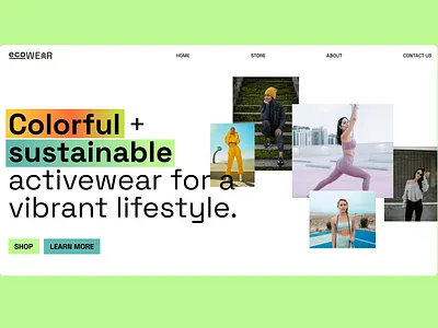 EcoWear Hero Design logo design ui web design