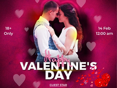 Happy Valentine's Day Flyer Design animation branding day graphic design happy valentine logo motion graphics valentines