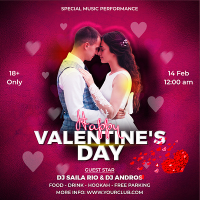 Happy Valentine's Day Flyer Design animation branding day graphic design happy valentine logo motion graphics valentines