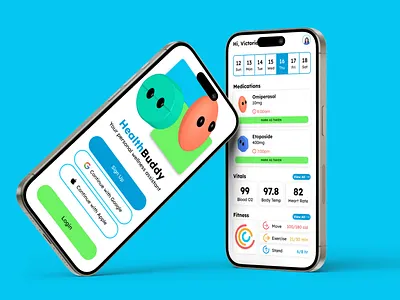 MedBuddy App Concept 3d branding mobile app design ui design