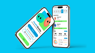 MedBuddy App Concept 3d branding mobile app design ui design