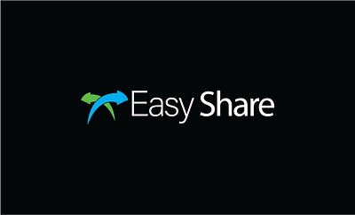 Easy Share logo design minimalist logo mobile app modernlogo