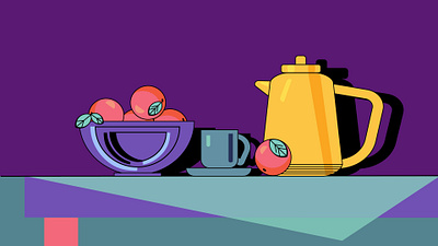 Tea Time Harmony graphic design illustration vector