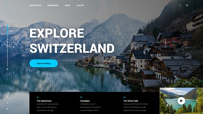Explore Switzerland Website Design landing page landing page design ui ui design ux ux design web design website design