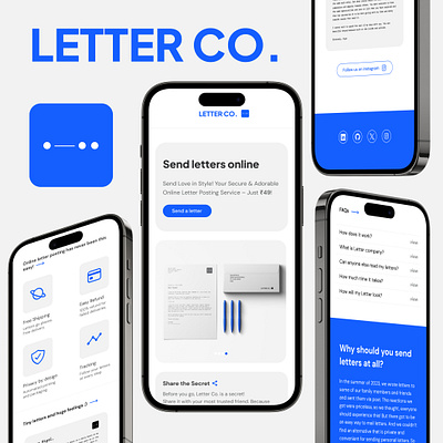 LETTER CO. - Send Letters Online! branding graphic design ui