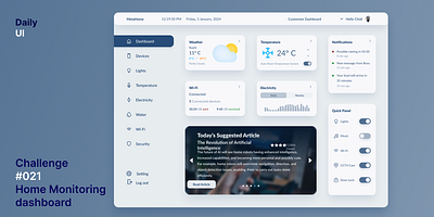 Daily UI day#012 Home monitoring dashboard branding graphic design ui ux