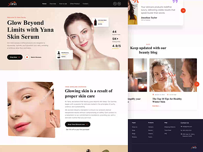 Beauty and Skin Care product UI Landing Page Design animation beauty landing page beauty product website beauty styling beauty website landing page cosmetics website ecommerce landing page design landing page motion motion design parlour landing page product designer product landing page responsive design skin care website skin care website design ui design service ui motion design uiux ux design service