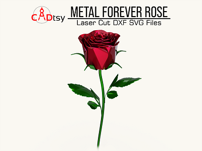 Valentine's Forever Steel Rose DXF/SVG CNC Laser Cutting Files makersgonnamake