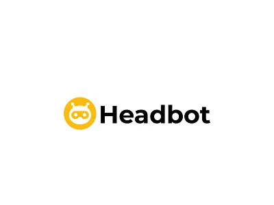 Headbot bot logo headbot robot logo tech technology logo