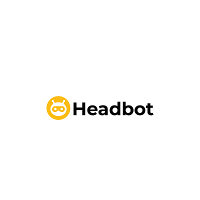 Headbot bot logo headbot robot logo tech technology logo