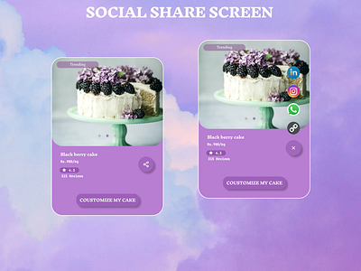 SOCIAL SHARE dailyui dailyuichallenge010 figma smartanimation socialshare ui