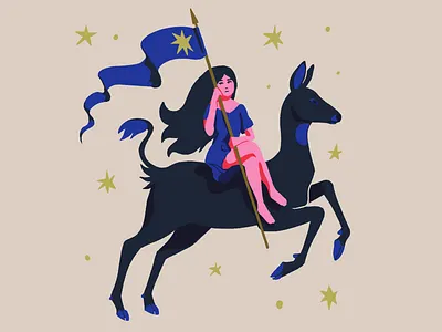 tired artwork deer girl graphic design illustration medieval procreate simple illustration