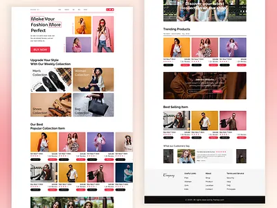 Fashion store Website Design | Landing Page Design ecommerce fashion fashion store fashion website figma design landing page landing page design online store sale shopify store ui dsign web design web page website website design
