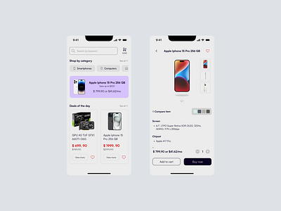 Byte mobile app - Purchase flow design ecommerce figma mobileappdesign ui uxui