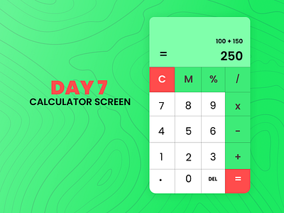 Day 7 - Calculator Screen ui