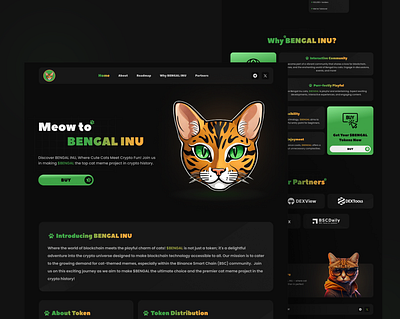 BENGAL INU branding design figma illustration ui user interface ux uxdesign