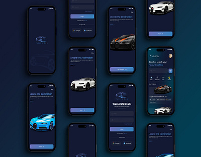 Car Rental App Screen Design app ui ux