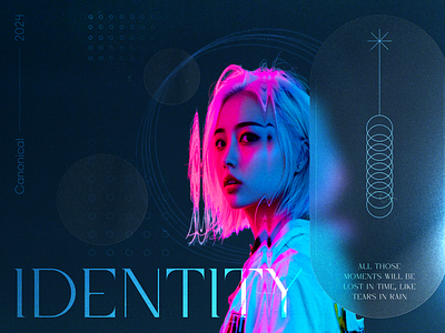 Identity Poster brand cyberpunk design experiment graphic design illustration neon poster poster design typography ui