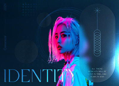 Identity Poster brand cyberpunk design experiment graphic design illustration neon poster poster design typography ui