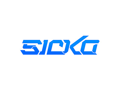 SICKO Wordmark blue branding clean cyber esports future futuristic gamer gaming lettermark logo minimal sci fi technology wordmark