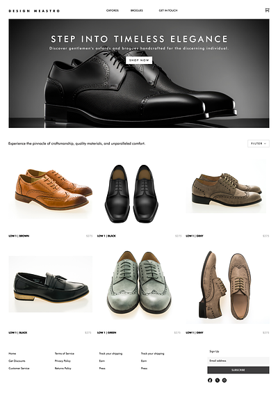 Shoe Store Landing Page Exploration interaction design portfolio website ui website design