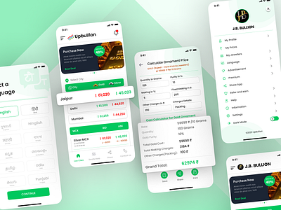 Gold Silver Rate App 2024 trend app gold gold rate app green theme silver theme ui uiux