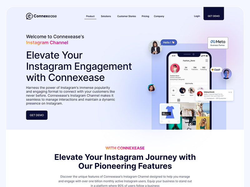 Connexease Multi Channels Landing Pages Design branding connexease design digital product landing landing page product design ui uiux voya voya agency voya digital