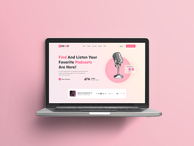 Podcast Landing Page branding braodcasting clean design education graphic design homepage hosting landingpage music playlist podcast podcast platform podcasting saas typography ui user experience userinterface ux