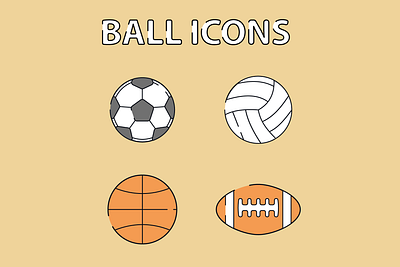 Cute Ball Icons icon vector