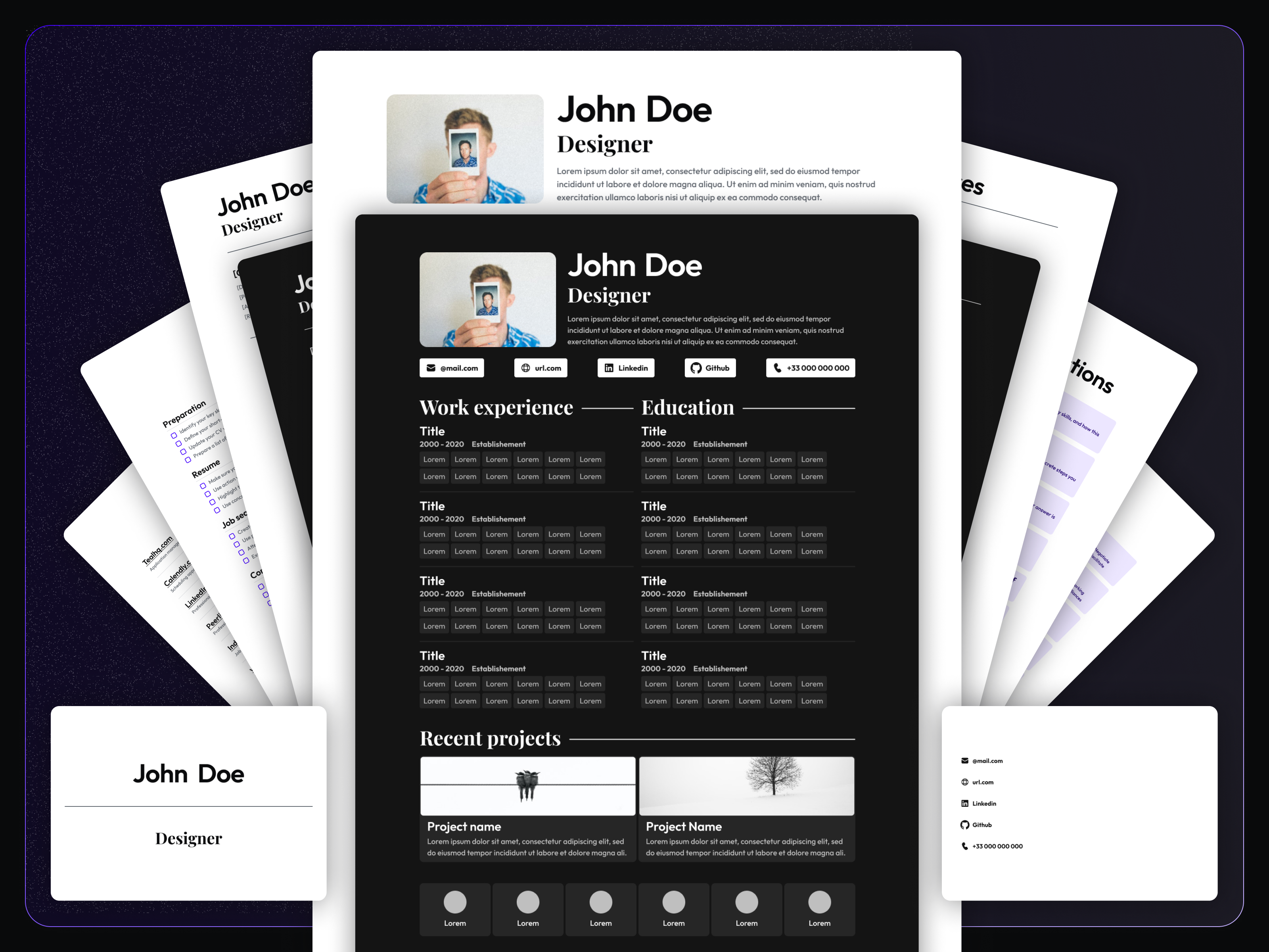 Professional resume template case study minimalist print resume template ui