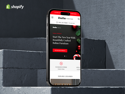 Italia Furniture - Elegance on Shopify branding design ecommerce figma furniture mobile ui modernfurniture retail shopify ui user experience user interface