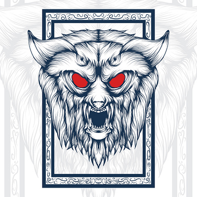 Mystical Beast animalo art beast brand branding dark design graphic design horor identity illustration logo streetwear wolf