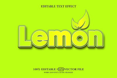 editable text effect with 3D font style. Vector template editable logo
