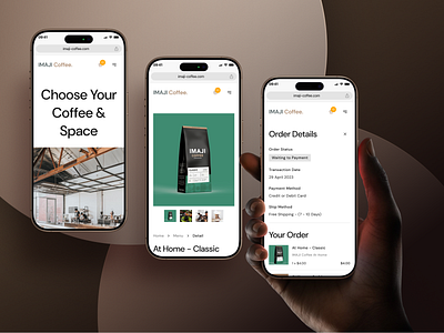 Imaji Coffee Website - Coffee Shop Website Mobile Responsive app catalogue menu coffee coffee shop design food delivery imaji landing page minimalist mobile mobile responsive our menu restaurant ui ui kit ui kits ux website