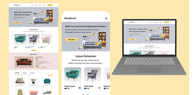 Online Furniture Store / E-commerce Website ecommerce figma ui uidesign uiux website design