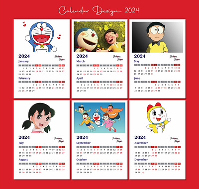 Calendar Design 2024 calendar design calendar design 2024 graphic design illustrator new year