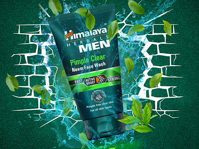 Himalaya facewash Poster 3d animation branding graphic design logo motion graphics ui