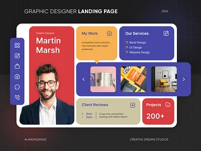 Landing Page - Graphic Designer 3d design graphic design landing page landing page ui ui ui design website design