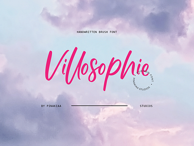 Villosophie Handwritten Font calligraphy design design custom font graphic design lettering logo typography