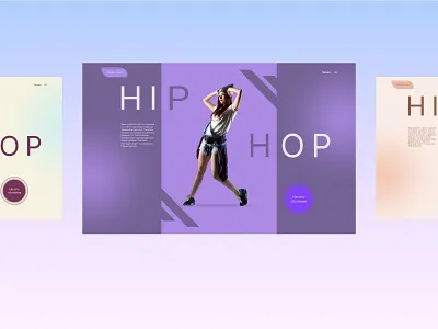 Dance studio homepage concept design graphic design illustration