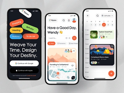 Fitplan - Planner App 📝 activity activity planner collaboration list mobile app plan planner planner app project schedule app social social app task task app task planner team to do app to do list travel uiux