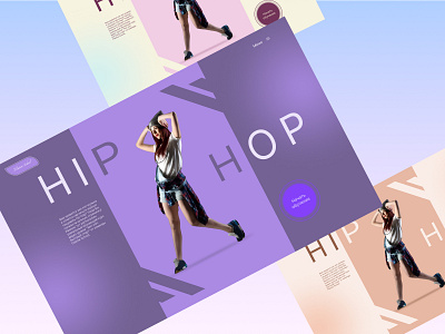 Dance studio homepage concept design graphic design illustration