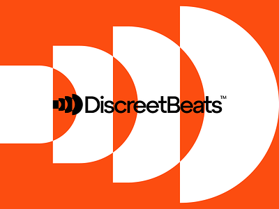 DiscreetBeats Logo Design beats branding color creative design graphic design icon identity letter d lettermark logo music orange sound technology typography vector visual wave wearing
