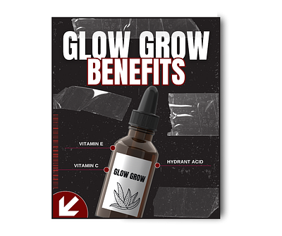 Glow Grow Flyer 3d branding flyer graphic design ui