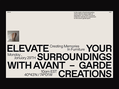 Avant-Garde Furniture animation brand branding clean design digital editorial furniture minimal typography
