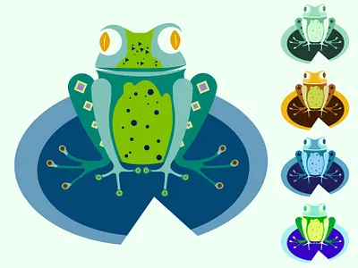 Frogs from Amazon branding design frog graphic design illustration vector