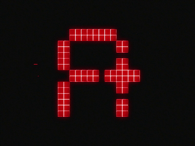 A+ Logo Pixelated Glitch Effect 3d logo motion graphics